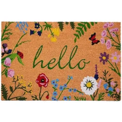 Kirklands Home Doormats|Hello Wildflower Doormat