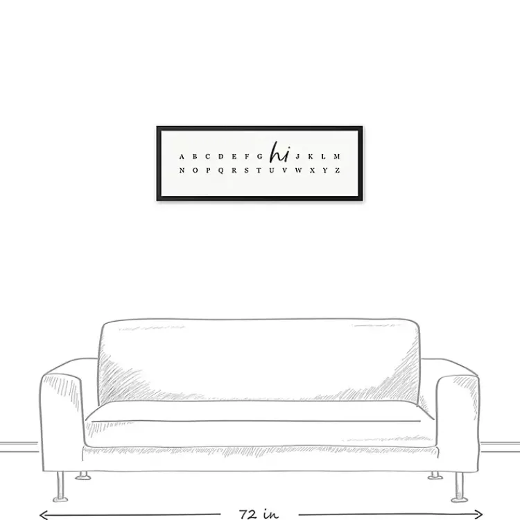 Kirklands Home Wall Quotes & Signs|Hi Alphabet Framed Canvas Wall Plaque