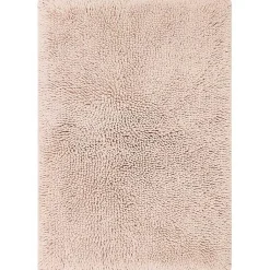 Kirklands Home Bathroom Rugs|High Pile Blush Cotton Non-Skid Classic Bath Mat Pink