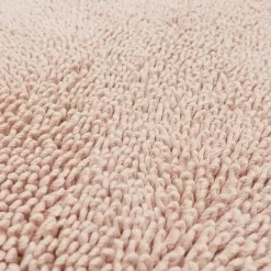 Kirklands Home Bathroom Rugs|High Pile Blush Cotton Non-Skid Classic Bath Mat Pink