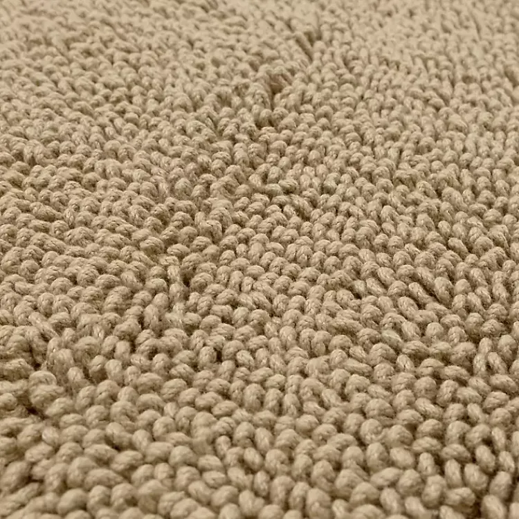 Kirklands Home Bathroom Rugs|High Pile Taupe Cotton Non-Skid Classic Bath Mat Tan