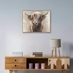 Kirklands Home Framed Art|Highland Portrait Framed Canvas Art Print Brown