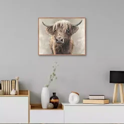 Kirklands Home Framed Art|Highland Portrait Framed Canvas Art Print Brown