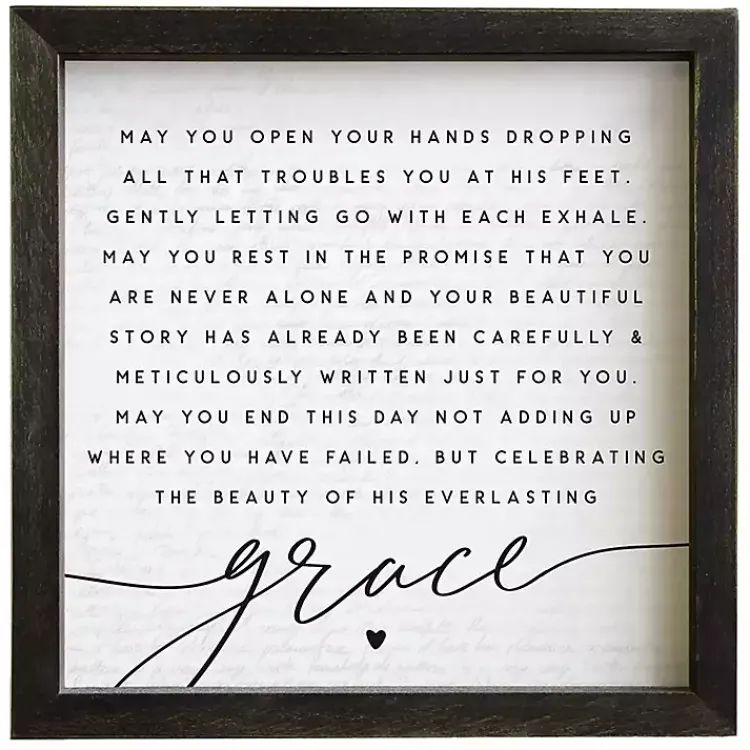 Kirklands Home Wall Quotes & Signs|His Everlasting Grace Wall Plaque
