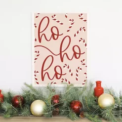 Best Ho Ho Ho Candy Canes Wall Plaque Christmas Art & Wall Decor