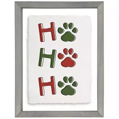 Clearance Ho Ho Ho Paw Prints Wall Plaque Christmas Art & Wall Decor