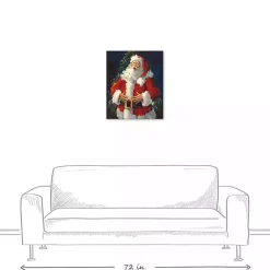 Clearance Ho Ho Ho Santa Claus Canvas Art Print Christmas Art & Wall Decor