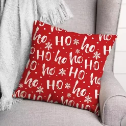 Discount Ho Ho Ho Snowflake Throw Pillow Christmas Pillows