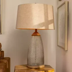 Kirklands Home Table Lamps|Hobnail Glass Table Lamp Tan
