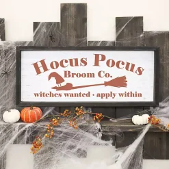 Hocus Pocus Broom Framed Wall Plaque Halloween