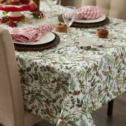 Discount Holiday Berries Tablecloth, 52 in. Christmas Dining & Entertaining