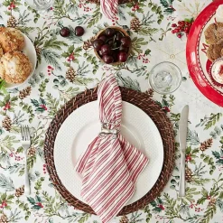 Discount Holiday Berries Tablecloth, 52 in. Christmas Dining & Entertaining