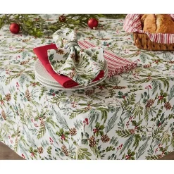 Discount Holiday Berries Tablecloth, 52 in. Christmas Dining & Entertaining