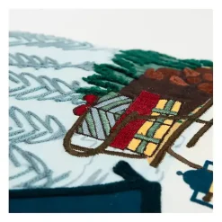 Sale Holiday Campsite Embroidered Throw Pillow Christmas Pillows