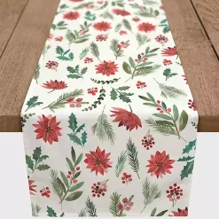 Clearance Holiday Florals Table Runner, 90 in. Christmas Dining & Entertaining