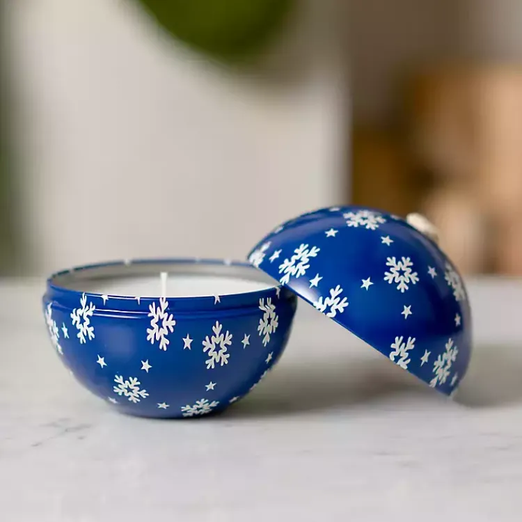 Holiday Homecoming Tin Candle Ornament Candles