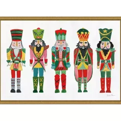 Hot Holiday Nutcrackers Framed Canvas Art Print Christmas Art & Wall Decor