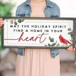 Discount Holiday Spirit Cardinal Wall Plaque Christmas Art & Wall Decor
