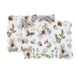New Holly and Pinecone Reversible Table Runner Christmas Dining & Entertaining