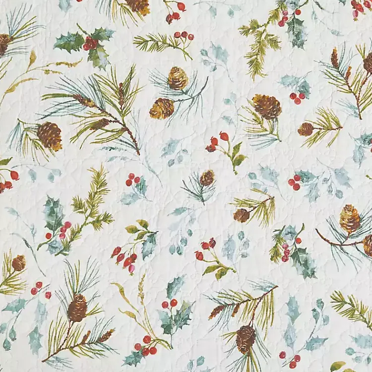 New Holly and Pinecone Reversible Table Runner Christmas Dining & Entertaining