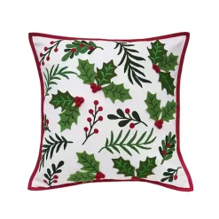 Clearance Holly Berry Christmas Pillow Christmas Pillows