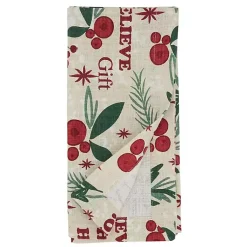 Holly Berry Typography Christmas Napkins, Set of 4 Christmas Dining & Entertaining