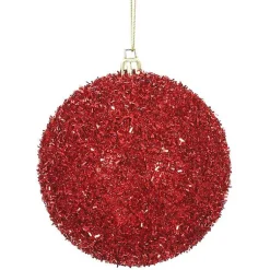Clearance Holly Tinsel 4-pc. Christmas Ornament Set Christmas Ornaments