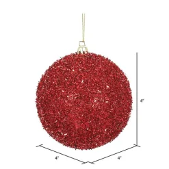 Clearance Holly Tinsel 4-pc. Christmas Ornament Set Christmas Ornaments