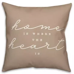 Clearance Home is Where the Heart is Indoor/Outdoor Pillow Pillows