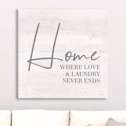 Kirklands Home Wall Quotes & Signs|Home Love and Laundry Canvas Art Print