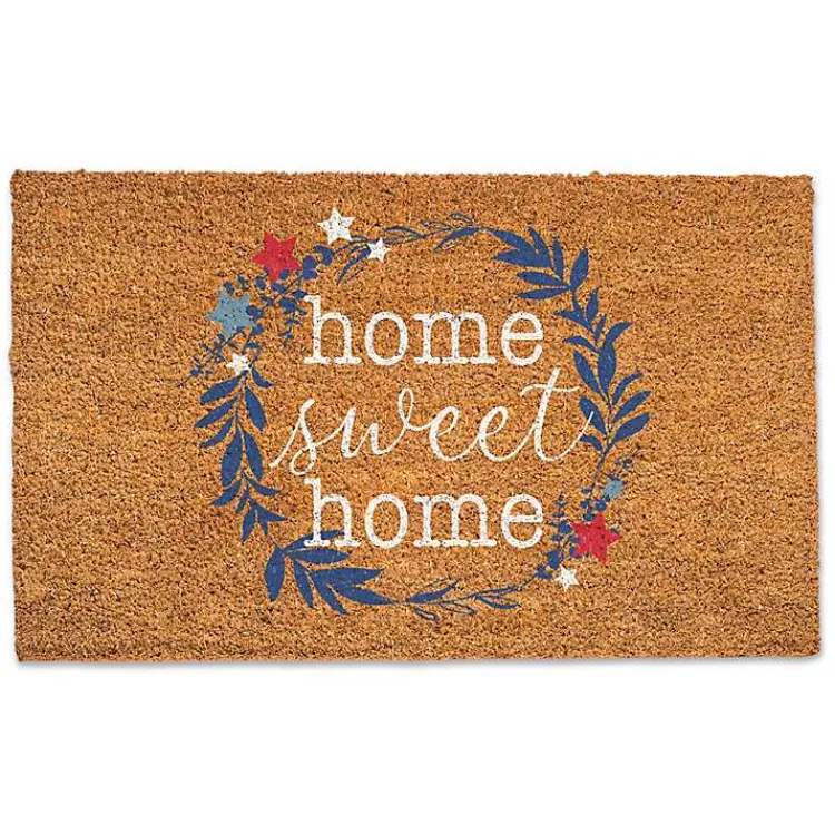 Kirklands Home Doormats|Home Sweet Home Wreath 4th of July Doormat