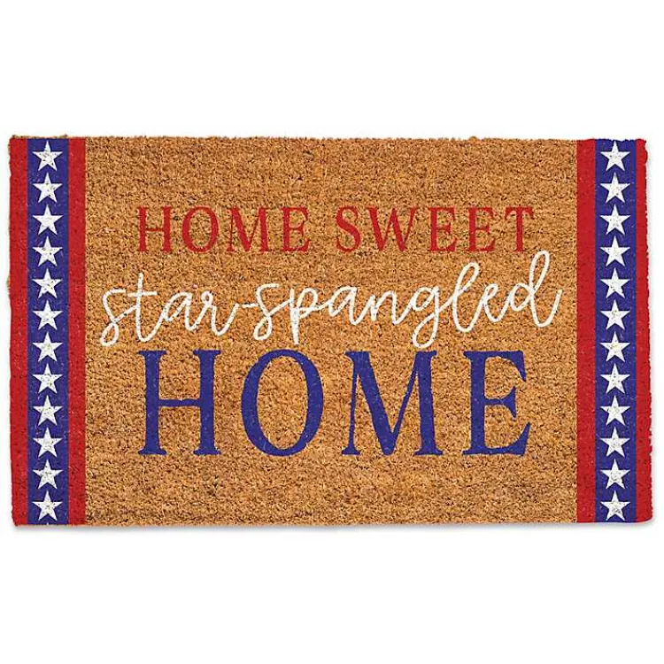 Kirklands Home Doormats|Home Sweet Star-Spangled Home Coir Doormat