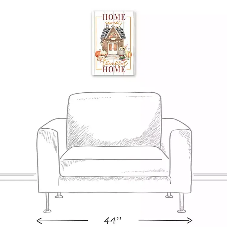 Online Home Sweet Thankful Home Canvas Art Print Fall