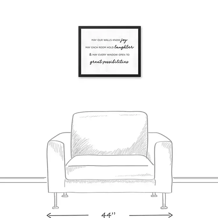 Kirklands Home Wall Quotes & Signs|Home Wishes Black Framed Canvas Art Print