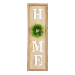 Kirklands Home Wall Quotes & Signs|Home Wreath Wood Panel Wall Plaque Brown
