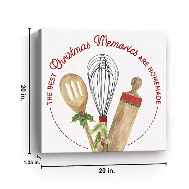 Clearance Homemade Christmas Memories Canvas Art Print Christmas Art & Wall Decor