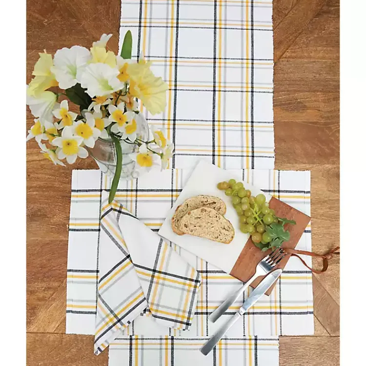 Kirklands Home Table Linens|Honey Bee Plaid Table Runner