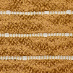 Discount Honey Gold Slub Stripe Decorative Throw Blankets & Throws