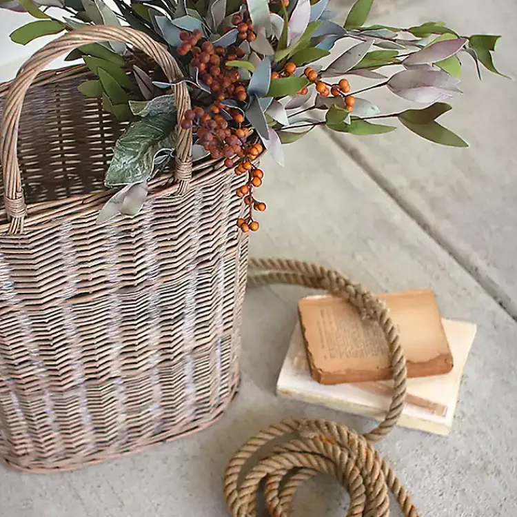 Clearance Honey Wicker Tall Oval Baskets, Set of 2 Baskets & Boxes