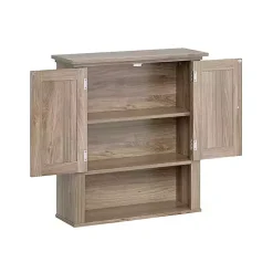 Kirklands Home Shelves|Honey Woodgrain Wall-Mounted Cabinet Tan