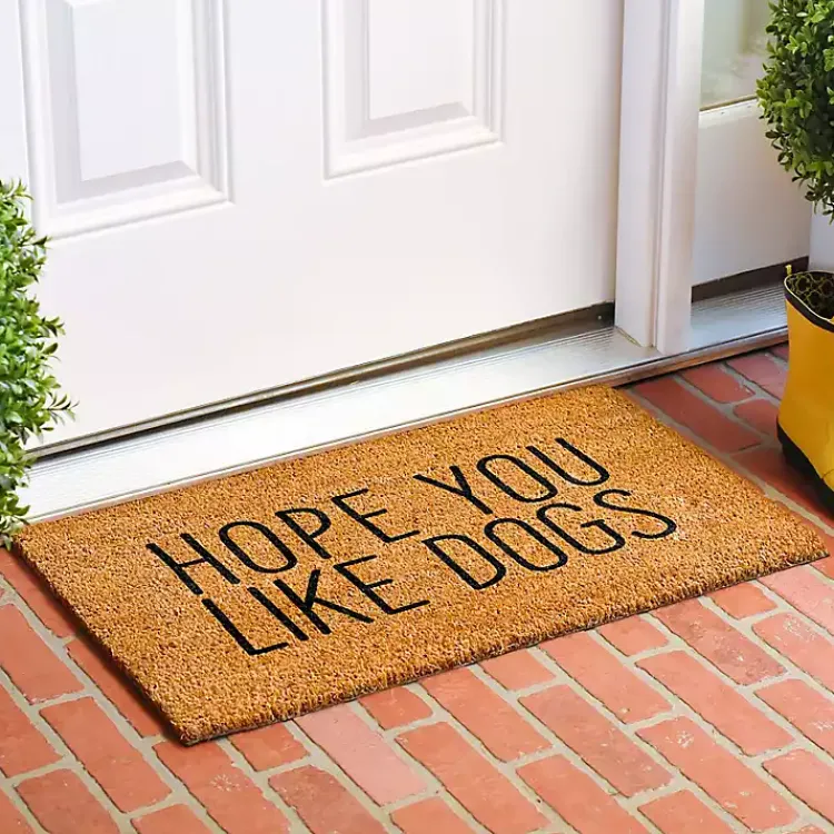 Kirklands Home Doormats|Hope You Like Dogs Coir Doormat