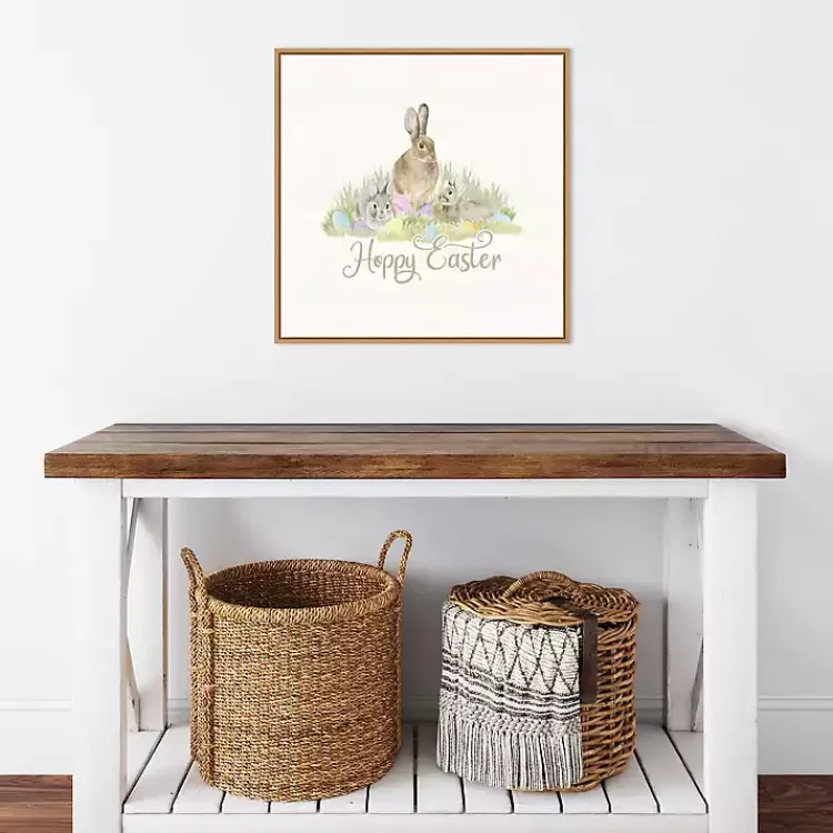 Hot Hoppy Easter Bunnies Framed Canvas Art Print Easter Decorations