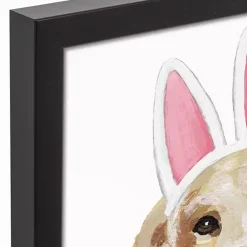 Hot Hoppy Easter Puppy Framed Canvas Print Easter Decorations