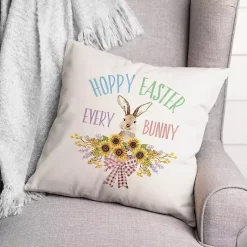 New Hoppy Easter Sunflower Indoor/Outdoor Pillow Easter Decorations
