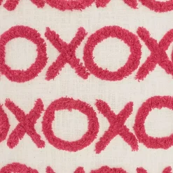 Online Hot Pink Tufted XOXO Pillow Valentines Day Decorations