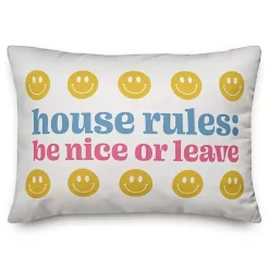 Online House Rules: Be Nice or Leave Lumbar Pillow Pillows