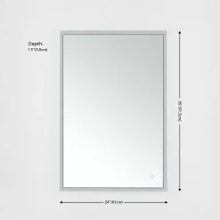 Kirklands Home Decorative Mirrors|Houston LED Rectangular Wall Mirror