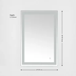 Kirklands Home Decorative Mirrors|Hyatt LED Rectangular Wall Mirror