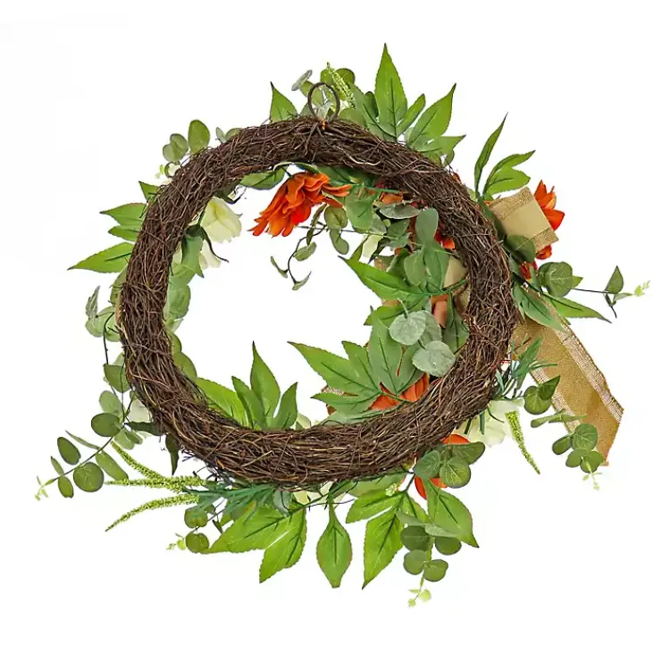 Discount Hydrangeas and Roses Harvest Wreath Wreaths