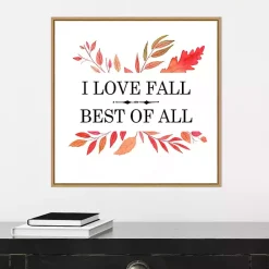 I Love Fall Best Leaves Framed Wall Art Fall
